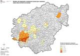 Carte du nombre de logements commencés en Corrèze entre 2014 et 2019