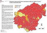 Carte du potentiel radon en Corrèze