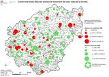 Carte de la conformité locale 2022 des stations de traitement des eaux usées de la Corrèze