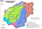 Carte des bassins versants en Corrèze