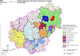 Carte des centres instructeurs des actes d'urbanisme en Corrèze