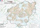 Carte des cours d'eau et communes éligibles à Vigicrue flash en Corrèze