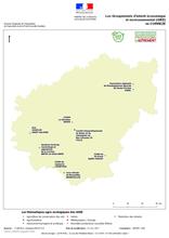 Carte des groupements d'intérêt économique et environnemental (GIEE) en Corrèze