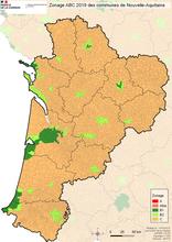 Carte du zonage ABC des communes de Nouvelle-Aquitaine