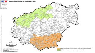 Illustration des pôles d'équilibre territorial et rural de la Corrèze